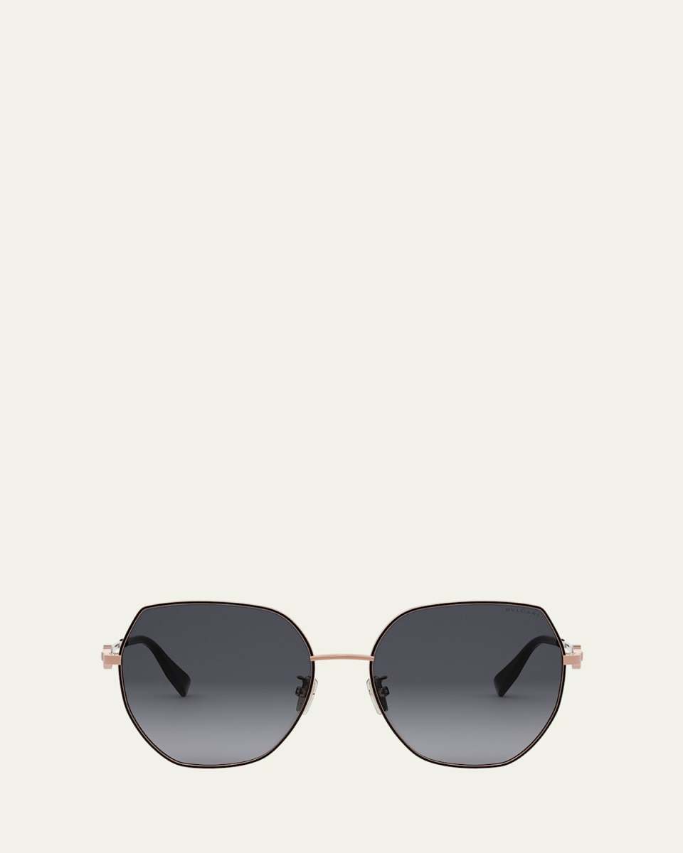 Round Metal & Nylon Sunglasses